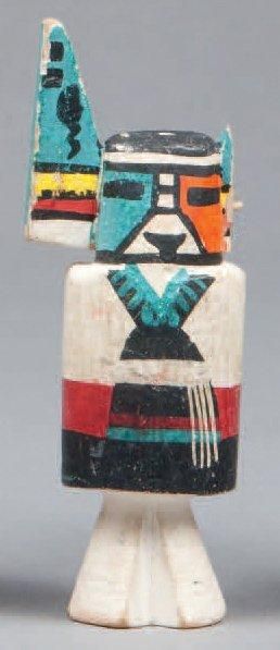 null Kachina Doll, en bois polychrome (cotton wood). Hopi Nouveau mexique.Route 66....