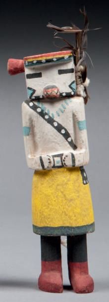 null Kachina Doll, en bois polychrome (cotton wood). Hopi Nouveau mexique. Vers 1970-1980....