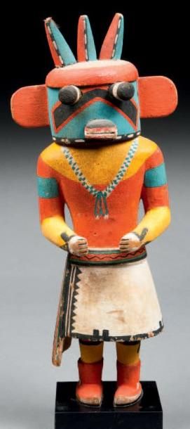 null Grande Kachina doll, bois polychrome (cotton wood). Hopi nouveau Mexique. Vers...
