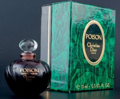 CHRISTIAN DIOR «POISON» Flacon en verre, PDO Esprit de Parfum, 15ml. Dans son coffret...