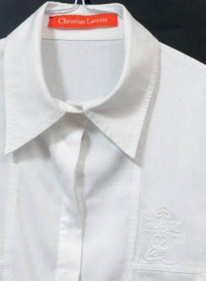 Christian LACROIX Chemise en coton, blanche, Taille M