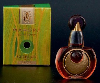 Guerlain «MAHORA» Miniature homothétique + boîte. H: 6 cm