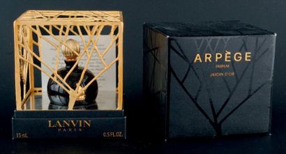 LANVIN «ARPÈGE» ÉDITION «JARDIN D'OR» Flacon en verre modèle boule noire, édition...