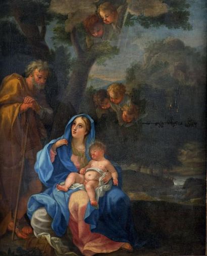JUAN DE SEVILLA ROMERO Y ESCALANTE (ATTRIBUÉ À) (Granada, 1643 - 1695) "LE REPOS...