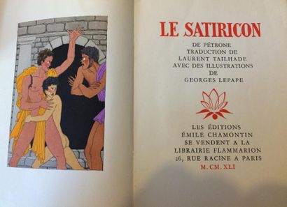 LEPAPE: -[Petrone] - illustrations de LEPAPE Le Satiricon, Editions Chamontin, Dijon...