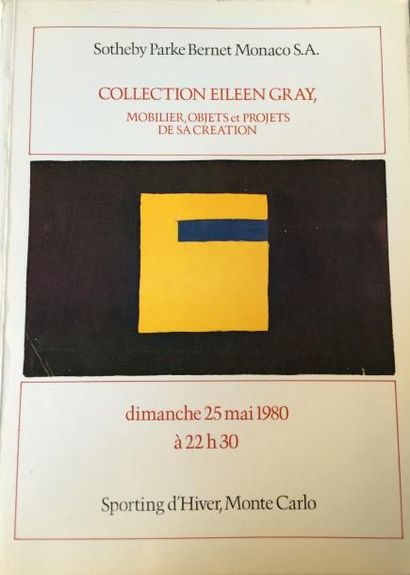 null Rare Catalogue de la vente de la Collection Eileen GRAY par Sotheby Park Bernet...