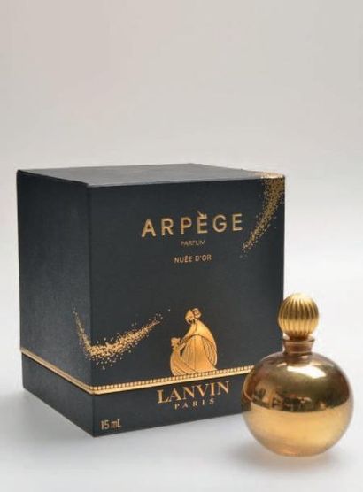 LANVIN «ARPÈGE» ÉDITION «NUÉE D'OR» Flacon en verre modèle boule noire, édition limitée...