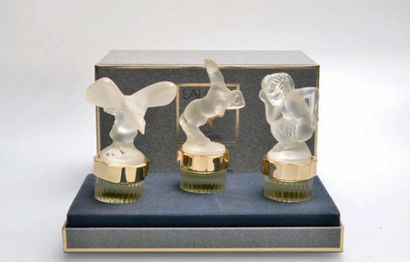 LALIQUE Les Mascottes miniatures, «Aigle», «Equus» et «Faune»