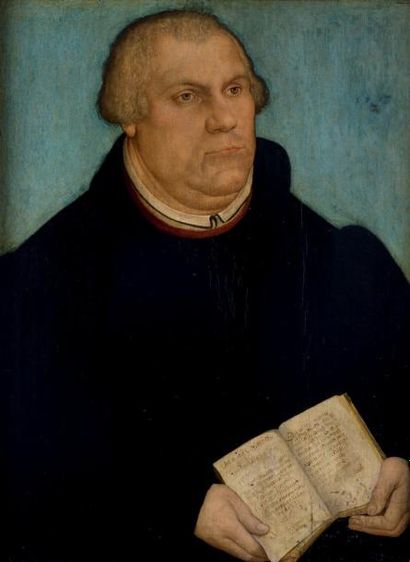 ATELIER DE LUCAS CRANACH (CRONACH, 1472-1553) Portrait de Martin Luther (1483-1546)...