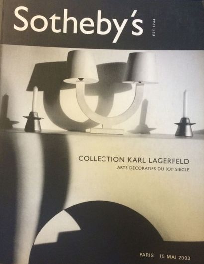 SOTHEBY'S Catalogue de la vente de la Collection Karl Lagerfeld, Arts décoratifs...