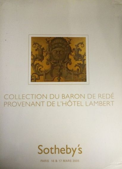 SOTHEBY'S Catalogue collection Baron Rede provenant de l hôtel Lambert