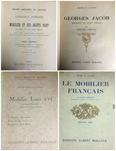 null Ensemble de 11 livres sur le mobilier et le bois dont Georges Jacob, Chefs oeuvres...