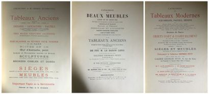 null Trois catalogues des ventes Collection BLUMENTHAL - Galerie PETIT 1932, Me ADER...
