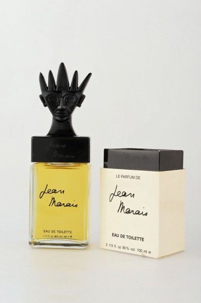 Jean MARAIS "Le Parfum de Jean Marais" Flacon en verre, bouchon de couleur noir,...