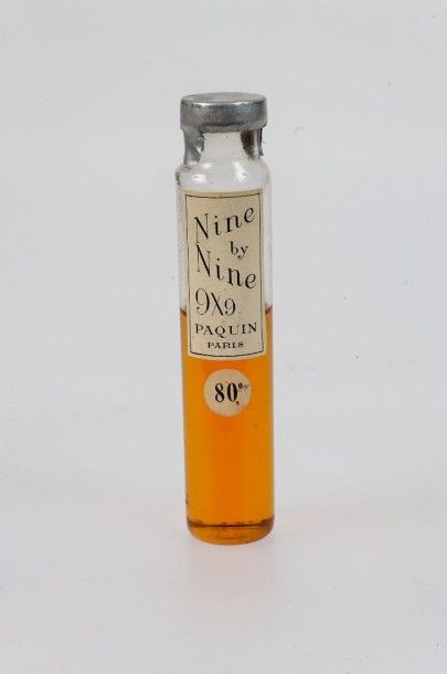 Paquin «Nine by Nine» Flacon en verre modèle tube, capsule scellée. PDO. Etiquette...