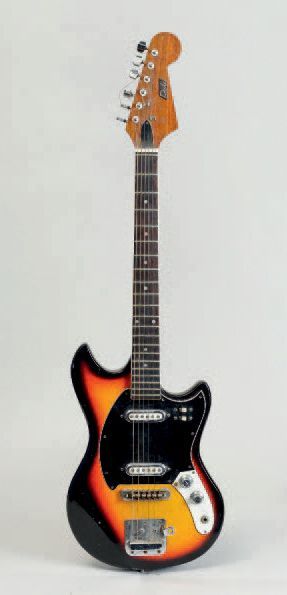 null Guitare électrique solidbody, c. 1970, n°EG1502
Manque manette de vibrato, porte...