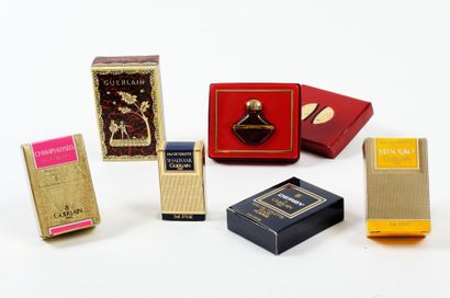Guerlain Lot de six miniatures homothétiques: "Derby", "Mitsouko", "Shalimar", "Samsara",...