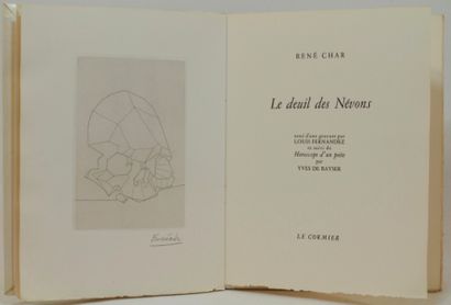 CHAR (René) LE DEUIL DES NEVONS. Suivi de Horoscope d'un poète, par Yves de Bayser....