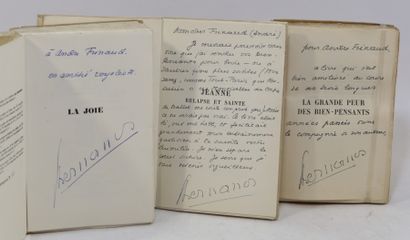 BERNANOS (Georges) JEANNE, RELAPSE ET SAINTE. Paris, Plon, 1934; in-8, broché, couverture...