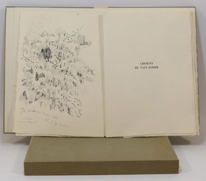 FRENAUD (André) CHEMINS DU VAIN ESPOIR. Poèmes. Paris, Michel de Romilly, 1956; in-4,...