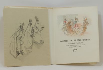 FRENAUD (André) POÈMES DE BRANDEBOURG. Paris, Gallimard, 1947; in-4, en ff., couverture...