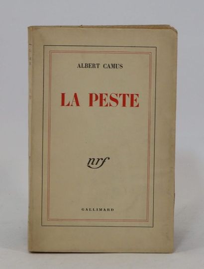 CAMUS (Albert) LA PESTE. Paris, Gallimard, 1947; pet. in-8, broché, couverture imprimée.
Édition...