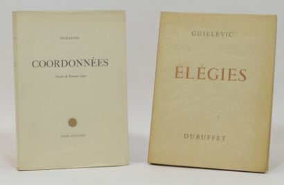 GUILLEVIC (Eugène) ÉLEGIES. Avec une lithographie en couleur de Jean Dubuffet. Paris,...