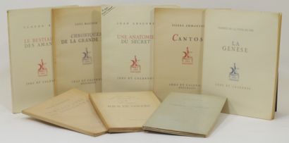 MASSON (Loys) CHRONIQUES DE LA GRANDE NUIT. Neuchatel, Ides et Calendes, 1943; in-4,...