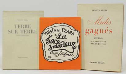 TZARA (TRISTAN) MIDIS GAGNES. Paris, Denoël, 1948; pet. in-4, broché, couverture...