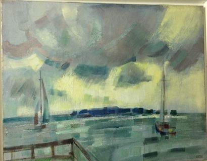 Jean CLUSEAU-LANAUVE (1914-1997) 
Le gros nuage - 1970
Huile sur toile
Signé en bas...