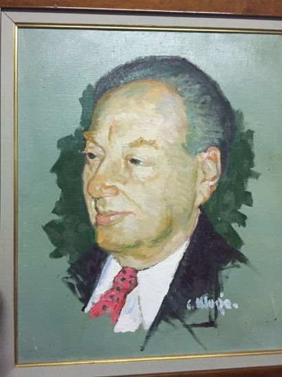 Constantin KLUGE (1912-2003) 
Portrait d'homme
Huile sur toile