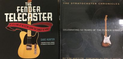 null Lot de 2 ouvrages: The Fender Telecaster, Dave Hunter 2012, The Stratocaster...