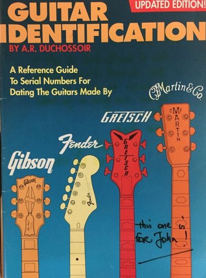 null Lot de 2 ouvrages: Guitar Identification by A.R Duchossoir (dédicacé) 1990;...