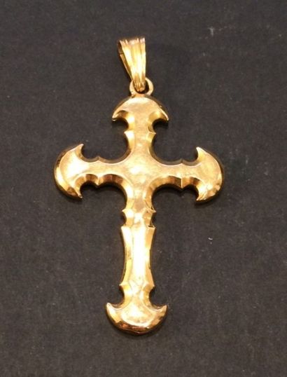 PENDENTIF «croix stylisée» en or jaune (750...