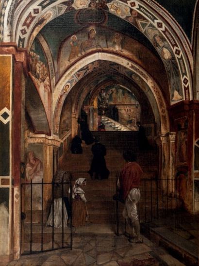 Alphonse de BOISRICHEUX (?-1852) 
Interieur de l'Eglise du Couvent de san Benedetto...