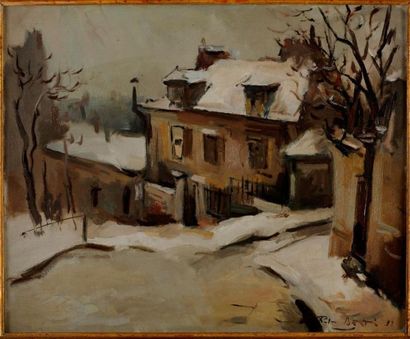 Roger BERTIN (1915-2003) Rue à Montmartre
Huile sur toile signée en bas à droite...