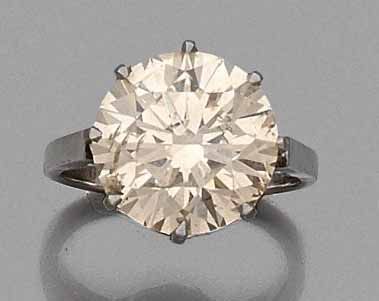 null BAGUE solitaire en platine (750 millièmes) serti d'un diamant taille brillant...