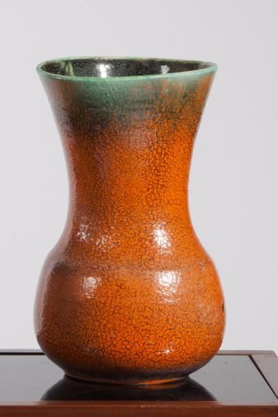 null Vase diabolo en céramique orangée
H.33cm