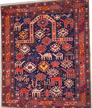 null AZERBAIDJAN (Sud Caucase)
Original tapis à décor rappelant les Tapis DAGHESTAN,...