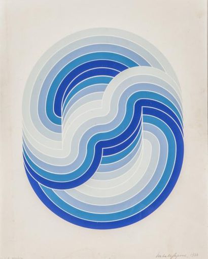 Natale SAPONE (1921-2002) 
MOUVEMENT, 1973
Lithographie en couleur sur papier, Signée...