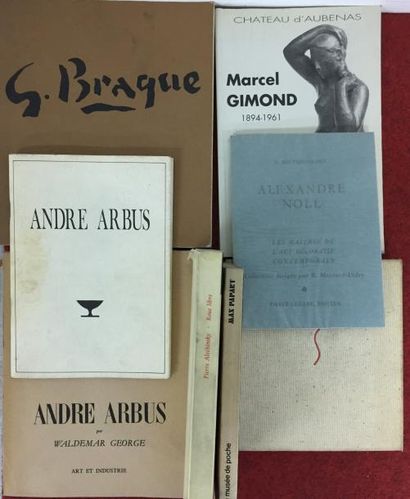 null Lot de 6 petits ouvrages, sur différents artistes G.Braque // Arbus dont Arbus...