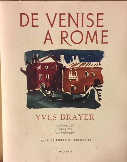 null Du Colombier et Brayer, de Venise a Rome, Arthaud 1953
Grand in-4; en feuilles...