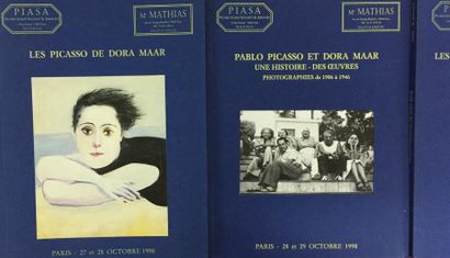 PIASA, Me Mathias 3 Catalogues de la collection Dora MAAR 27/28 octobre 1998, 28/29...