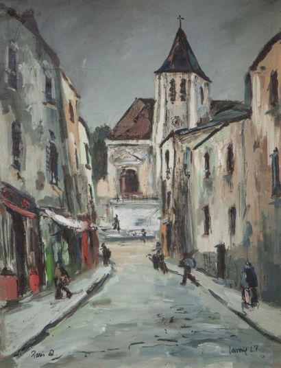 Robert LAVOINE (1916-1999) Saint Pierre de Montmartre, Paris
Gouache sur papier,...