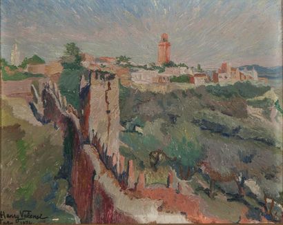 Henry VALENSI (1883-1960) Vue de Taza, Maroc
Huile sur panneau, signée, située et...