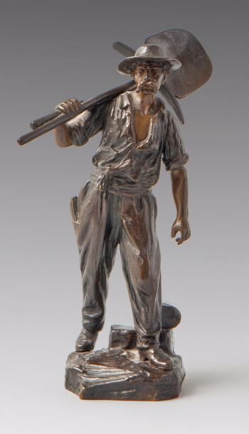 Emile Joseph CARLIER (1849-1927) Le cantonnier
Sculpture, épreuve en bronze à patine...