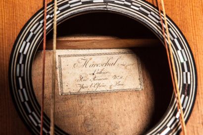 null Guitare romantique de Mareschal «luthier rue Rameau n° 11 près de l'Opéra à...