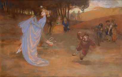 Jean VEBER (Paris, 1864 - 1928) La Princesse qui danse (la Farandole)
Pastel sur...