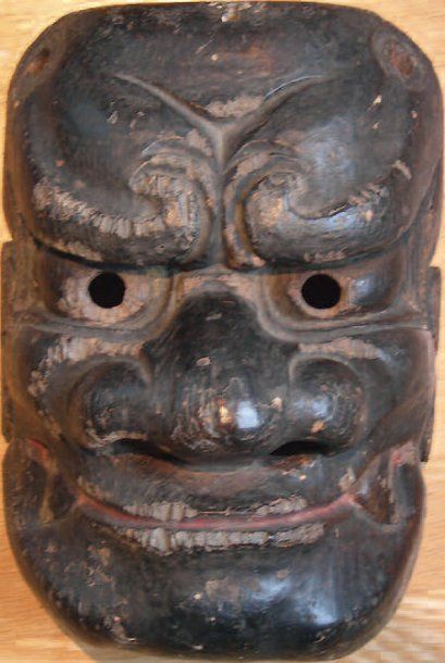 null MASQUE DE DÉMON - MASK OF A DEMON Japon, XVIe siècle - Japan, 16th century Bois...