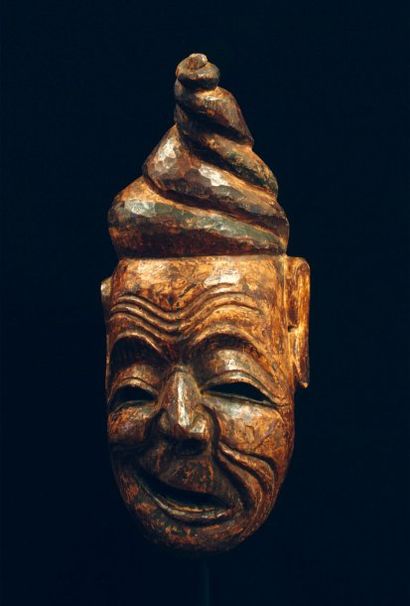 null MASK OF QINTONG (BUFFOON), LE BOUFFON* SW China, Qing Dynasty, 19th c - Sud-Ouest...